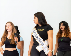 Opening number rehearsal of Miss universe beauty uk